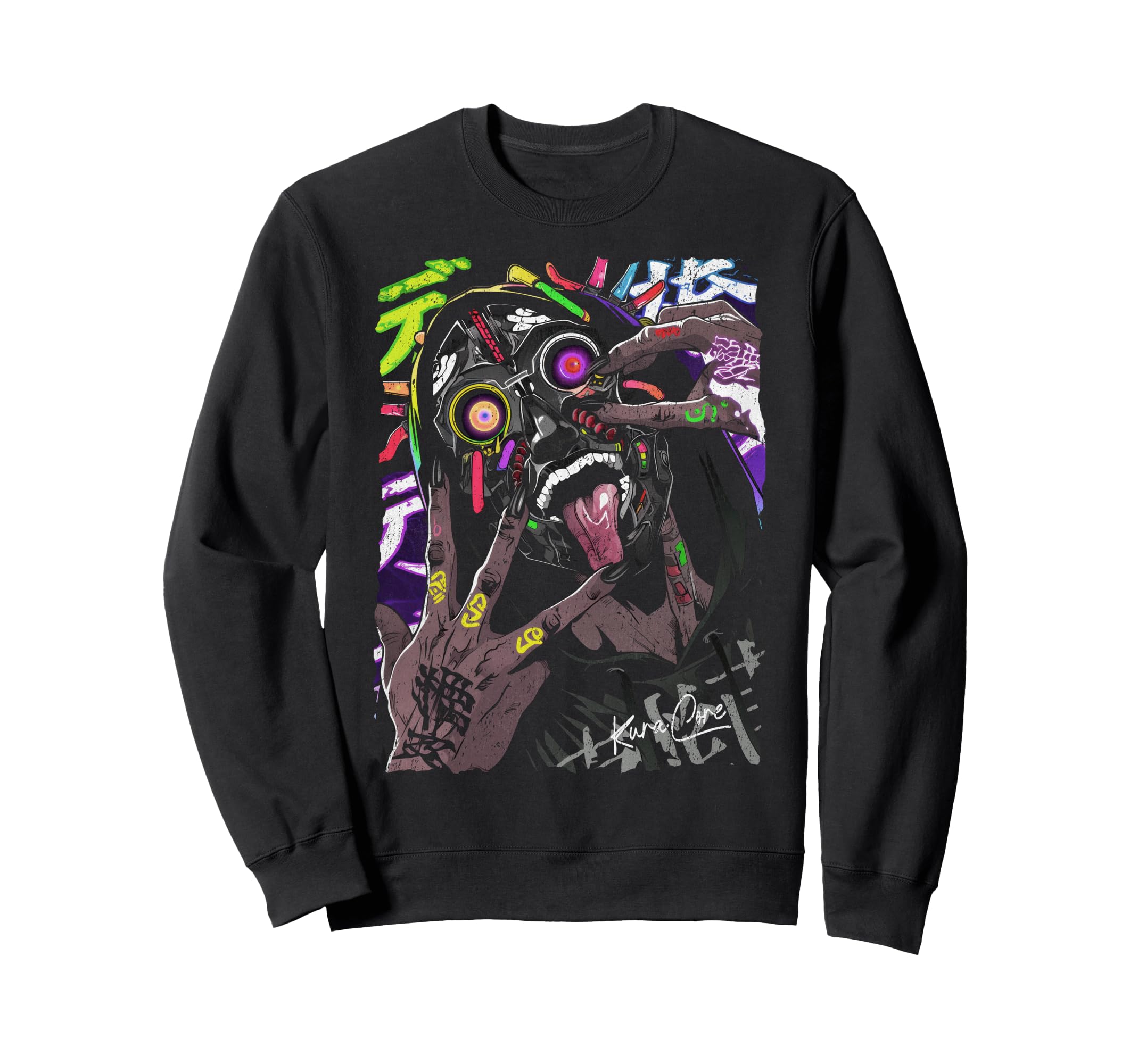Japanese Streetwear Cyberpunk Y2K Sweatshirt - Unique Graphic for Adults - T-Shirt, Sweatshirt, Hoodie