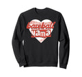 Funny Baseball Mama Heart Game Day Sweatshirt - Trendy Graphic for Adults - T-Shirt, Sweatshirt, Hoodie
