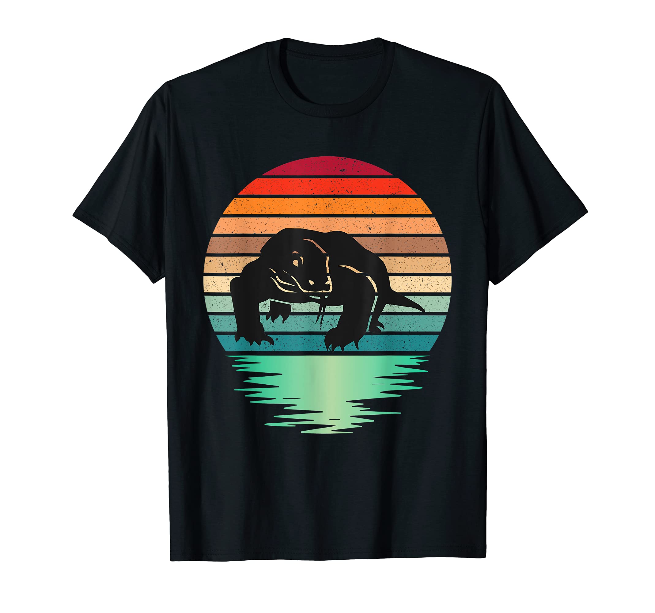 Komodo Dragon Sunset Reptile Lover T-Shirt - Unique Graphic for Adults - T-Shirt, Sweatshirt, Hoodie