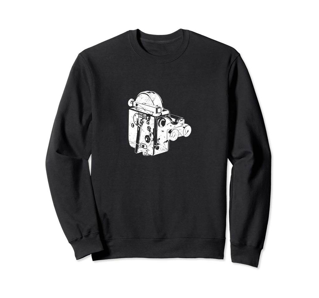 16 Mm Film Camera Distressed Sweatshirt - Minimalist Print for Adults - T-Shirt, Sweatshirt, Hoodie