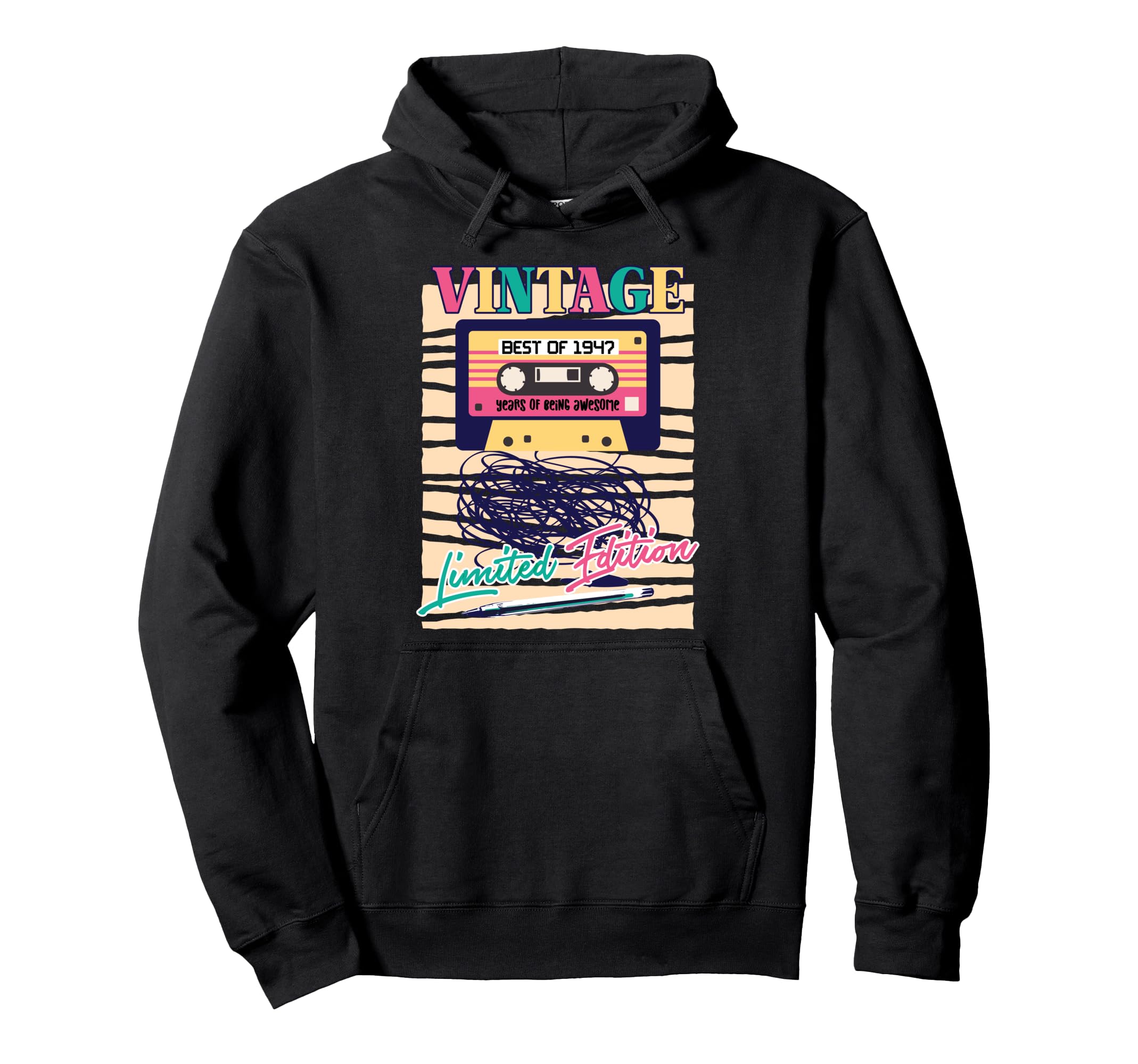 1947 Birthday Hoodie - Unique Graphic Men Women - T-Shirt, Sweatshirt, Hoodie