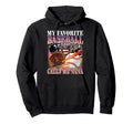 Baseball Player Calls Me Nana Usa Flag Hoodie - Graphic Print for Adults - T-Shirt, Sweatshirt, Hoodie