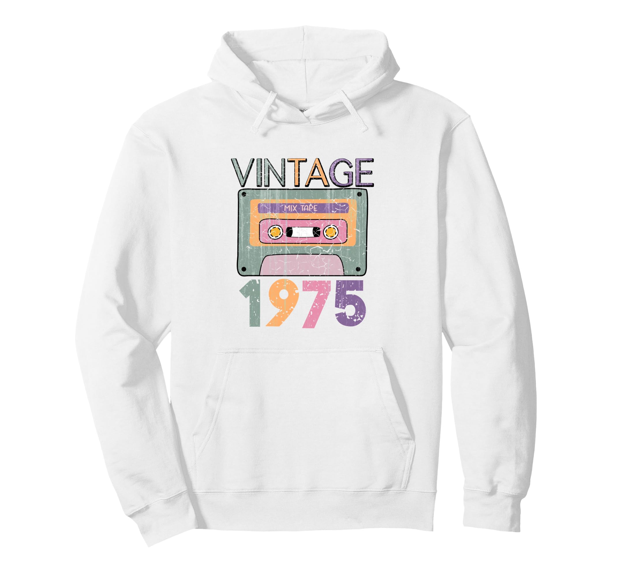 51St Birthday 1975 Music Cassette Tape Hoodie - Minimalist Print Men Women - T-Shirt, Sweatshirt, Hoodie