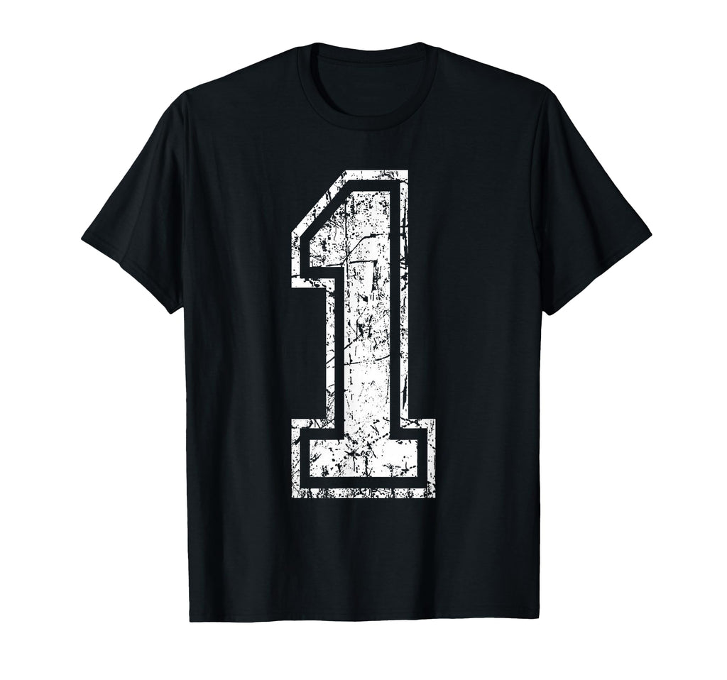 Sports Jersey Grunge Number 1 Team T-Shirt - Aesthetic Graphic Men Women - T-Shirt, Sweatshirt, Hoodie