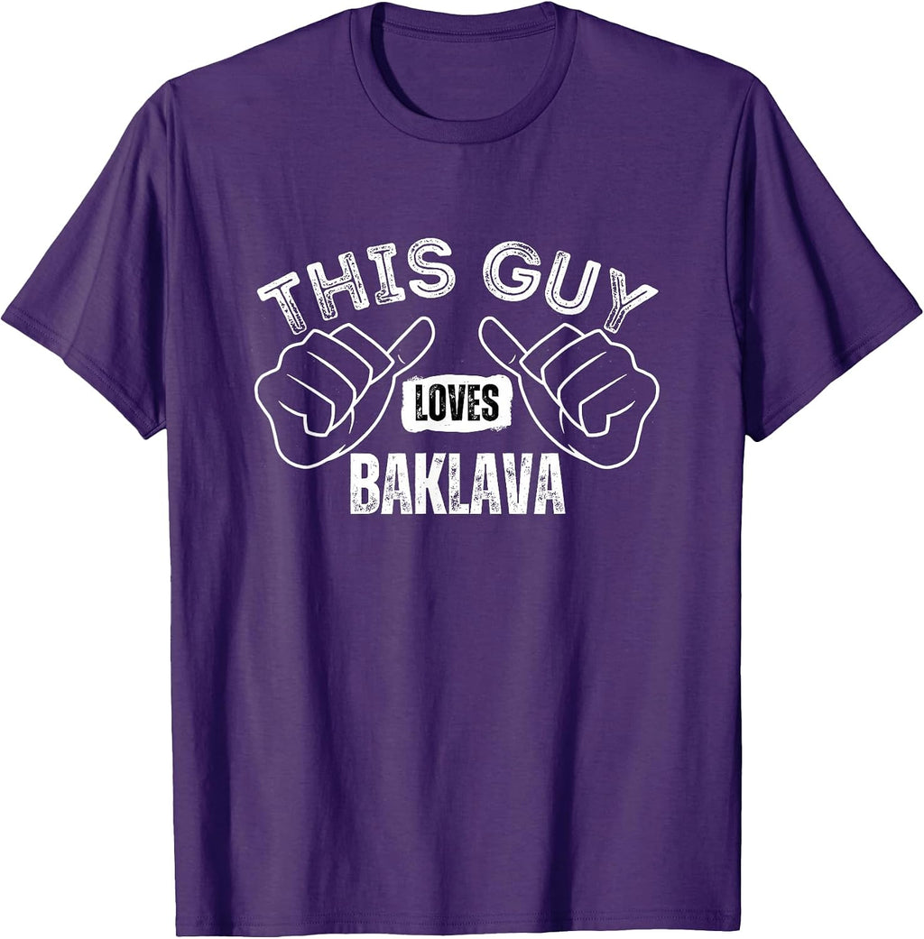 This Guy Loves Baklava Text Merch - Adult & Kids T-Shirts, Sweatshirts & Hoodies apparel design preview 1