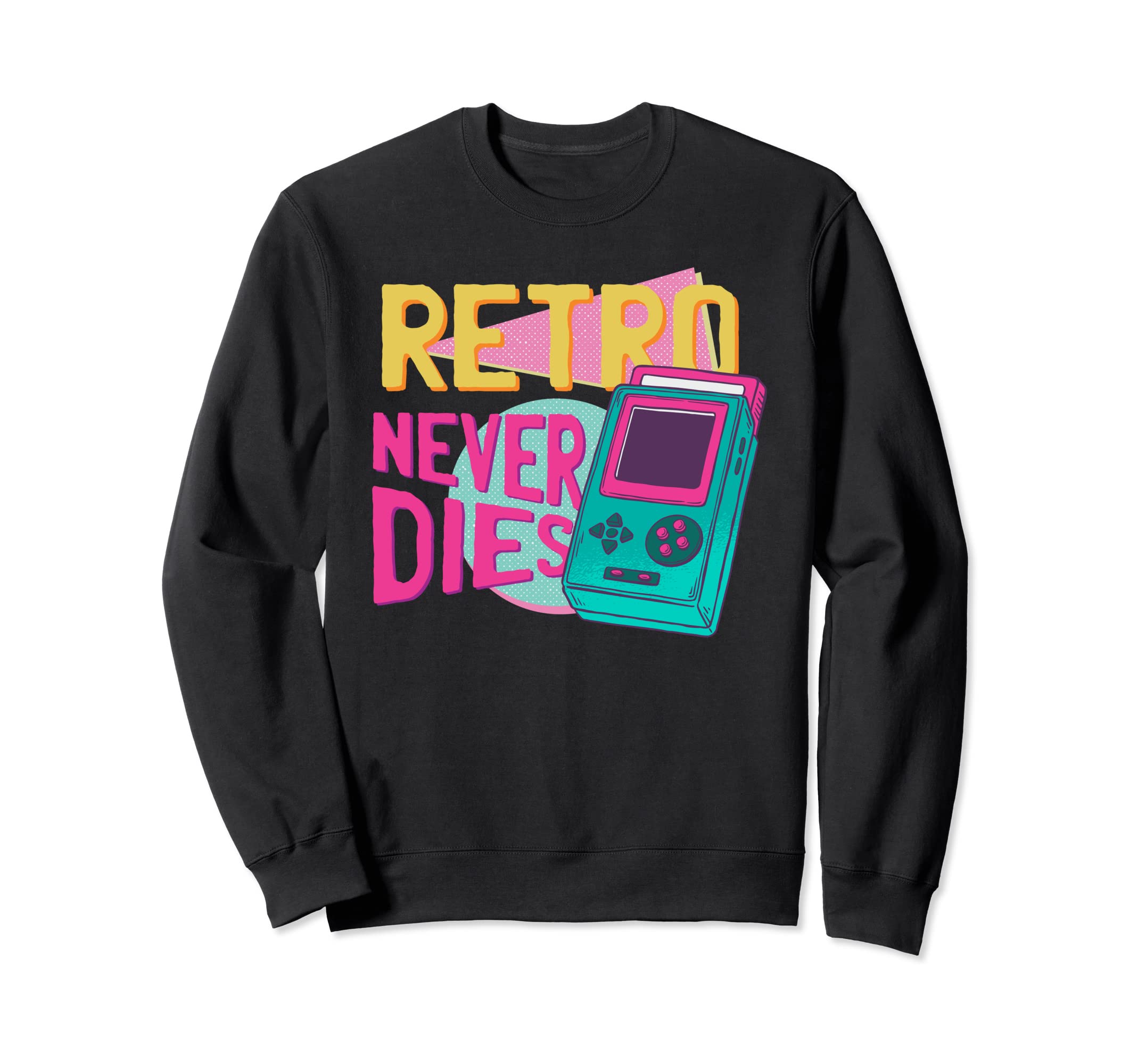 Never Dies Gaming Console Arcade Gamer Sweatshirt - Minimalist Print Unisex - T-Shirt, Sweatshirt, Hoodie