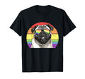 Lgbtq Pug Dog Rainbow Love Pride T-Shirt - Casual Everyday Wear Unisex - T-Shirt, Sweatshirt, Hoodie
