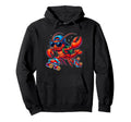 Funny Lobster Roller Skates Skater Hoodie - Casual Everyday Wear Unisex - T-Shirt, Sweatshirt, Hoodie