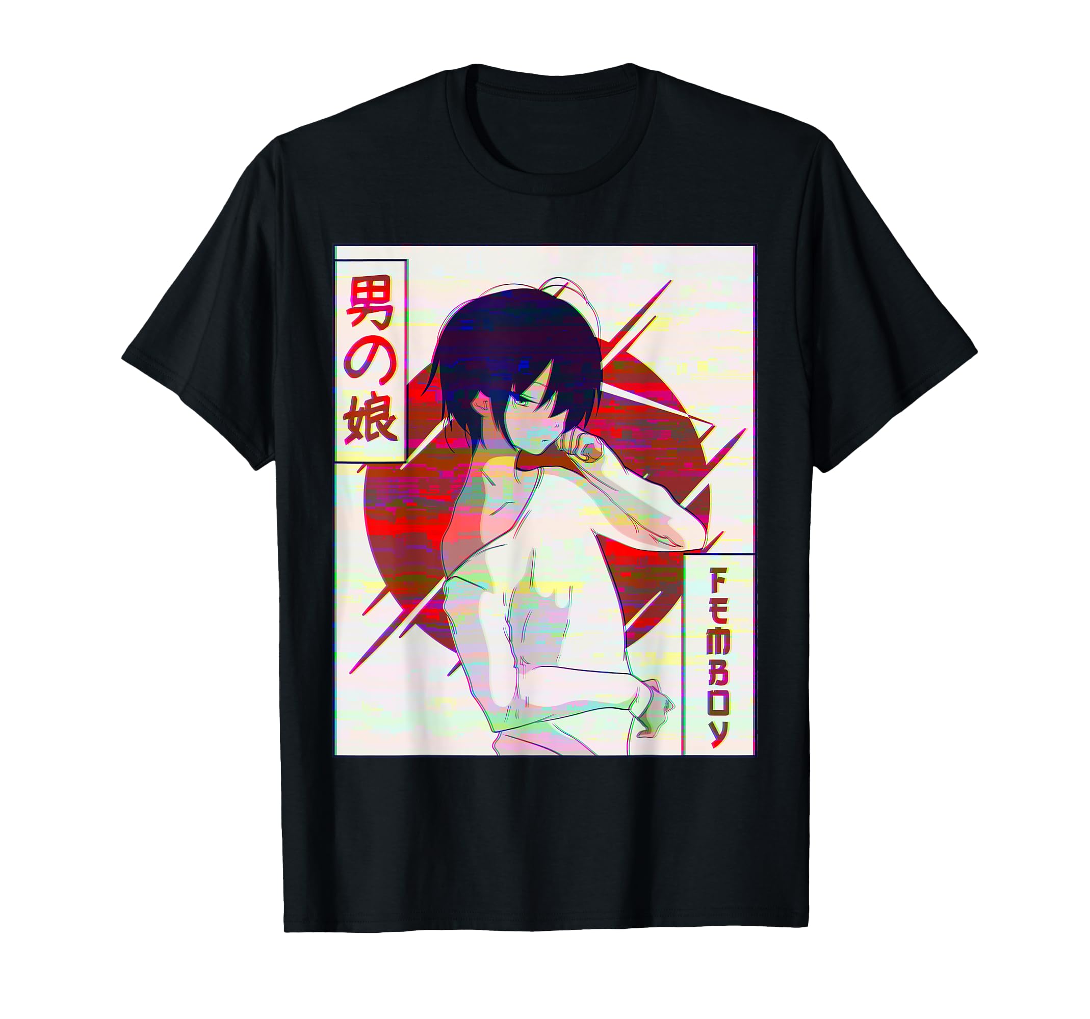 Femboy Anime Japanese Vaporwave T-Shirt - Fun Novelty Design for Adults - T-Shirt, Sweatshirt, Hoodie