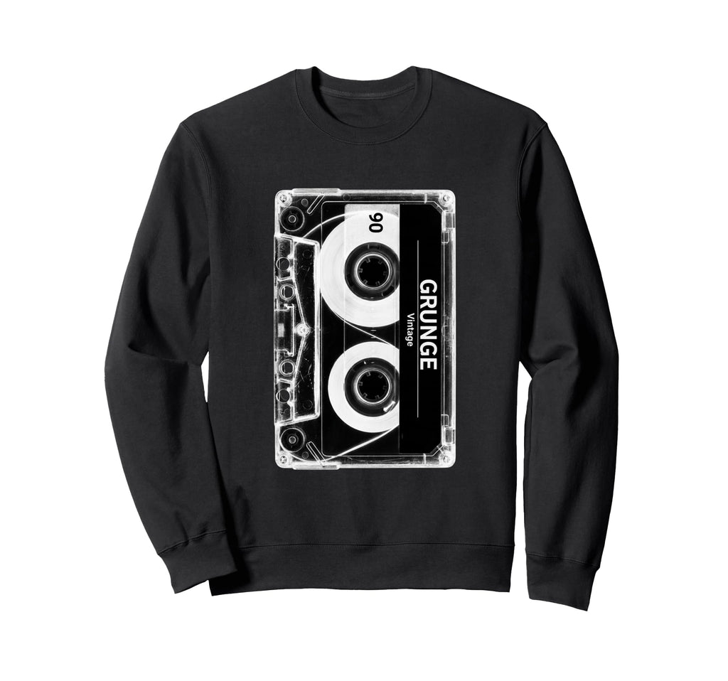 Grunge Cassette Tape Throwback Sweatshirt - Aesthetic Graphic Unisex - T-Shirt, Sweatshirt, Hoodie