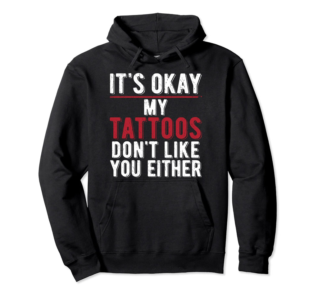 Funny Distressed Tattoo Dad Hoodie - Streetwear Style Unisex - T-Shirt, Sweatshirt, Hoodie