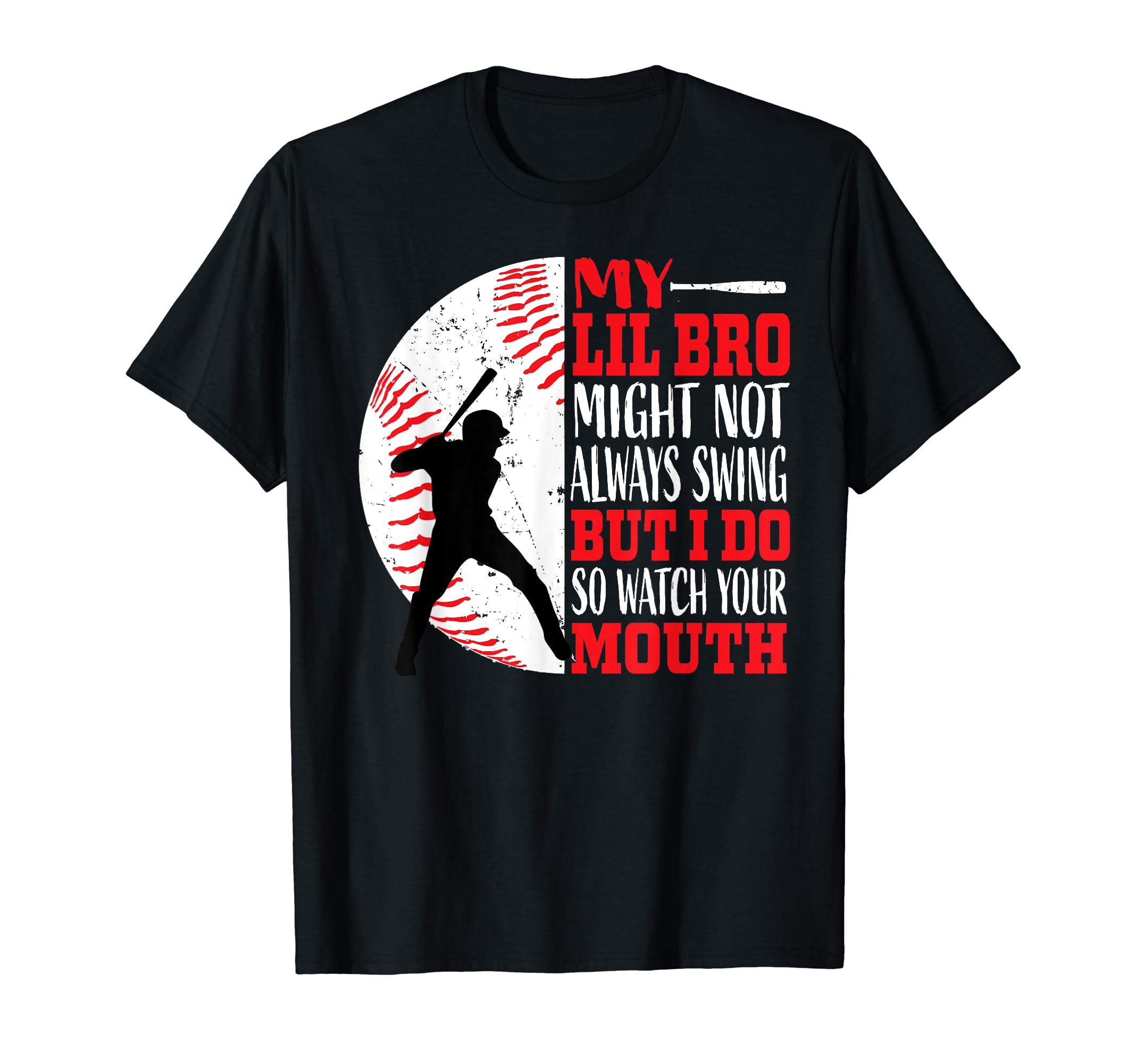 Funny Baseball Shirts Lil Bro Brother T-Shirt - Graphic Print for Adults - T-Shirt, Sweatshirt, Hoodie