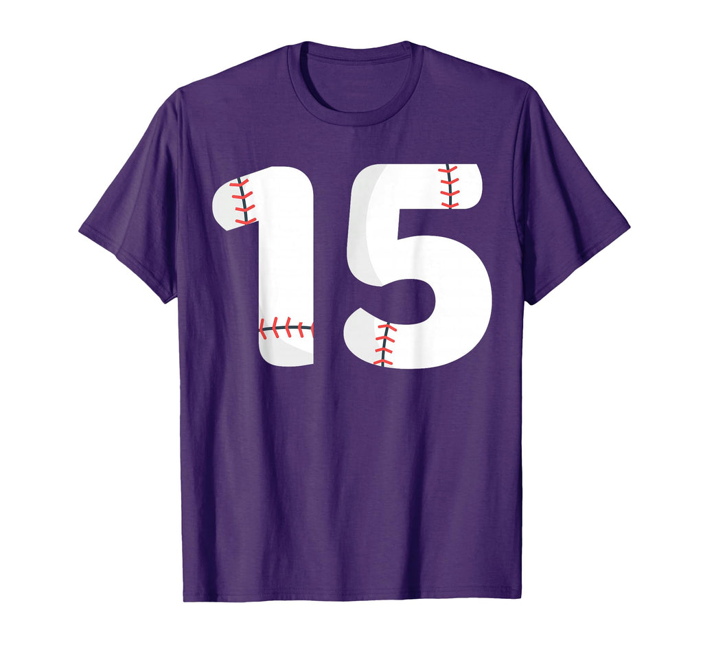 Number 15 Baseball Team 15 Pitcher T-Shirt - Unique Graphic Men Women - T-Shirt, Sweatshirt, Hoodie
