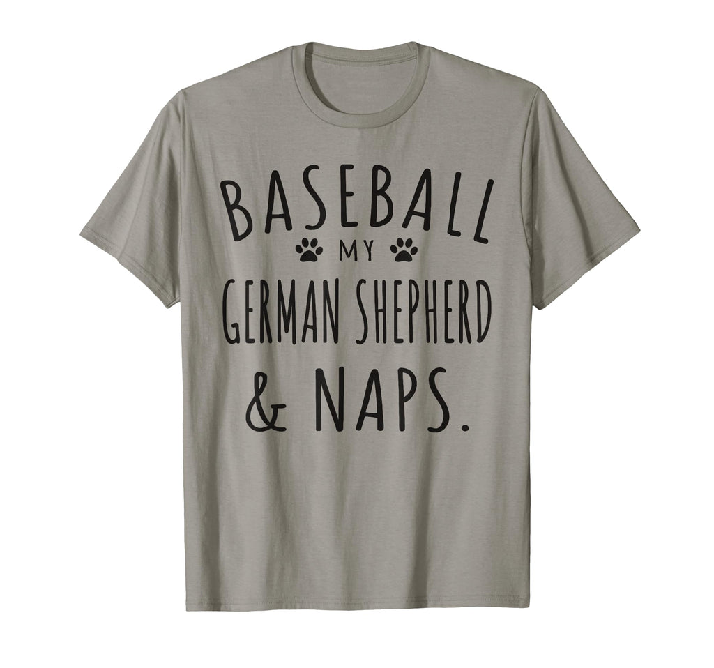 Baseball My German Shepherd Naps T-Shirt - Minimalist Print Men Women - T-Shirt, Sweatshirt, Hoodie