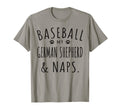 Baseball My German Shepherd Naps T-Shirt - Minimalist Print Men Women - T-Shirt, Sweatshirt, Hoodie