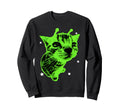 Y2K Alien Cat Meme Silly Cat Space Sweatshirt - Minimalist Print Unisex - T-Shirt, Sweatshirt, Hoodie