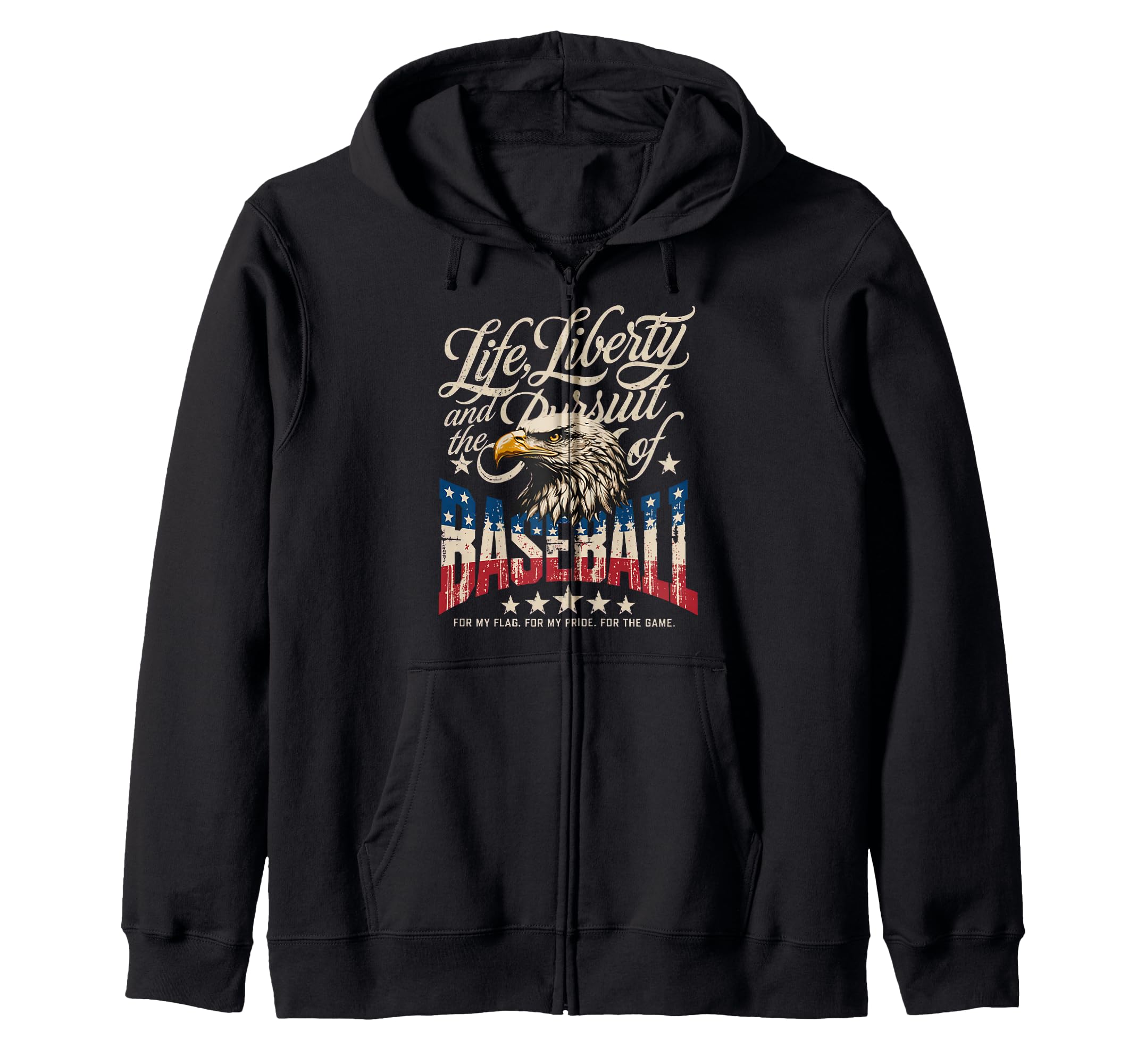 Life Liberty And Pursuit Baseball Hoodie - Unique Graphic for Adults - T-Shirt, Sweatshirt, Hoodie