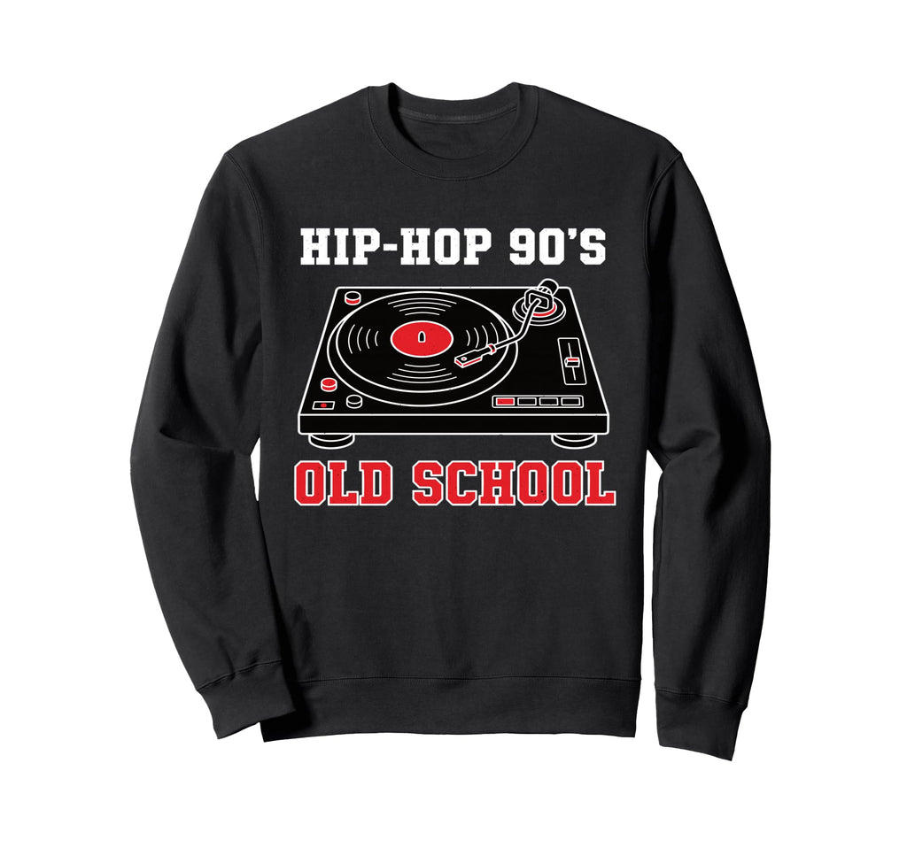 Hip Hop 90S Old School Vinyl Sweatshirt - Minimalist Print Unisex - T-Shirt, Sweatshirt, Hoodie
