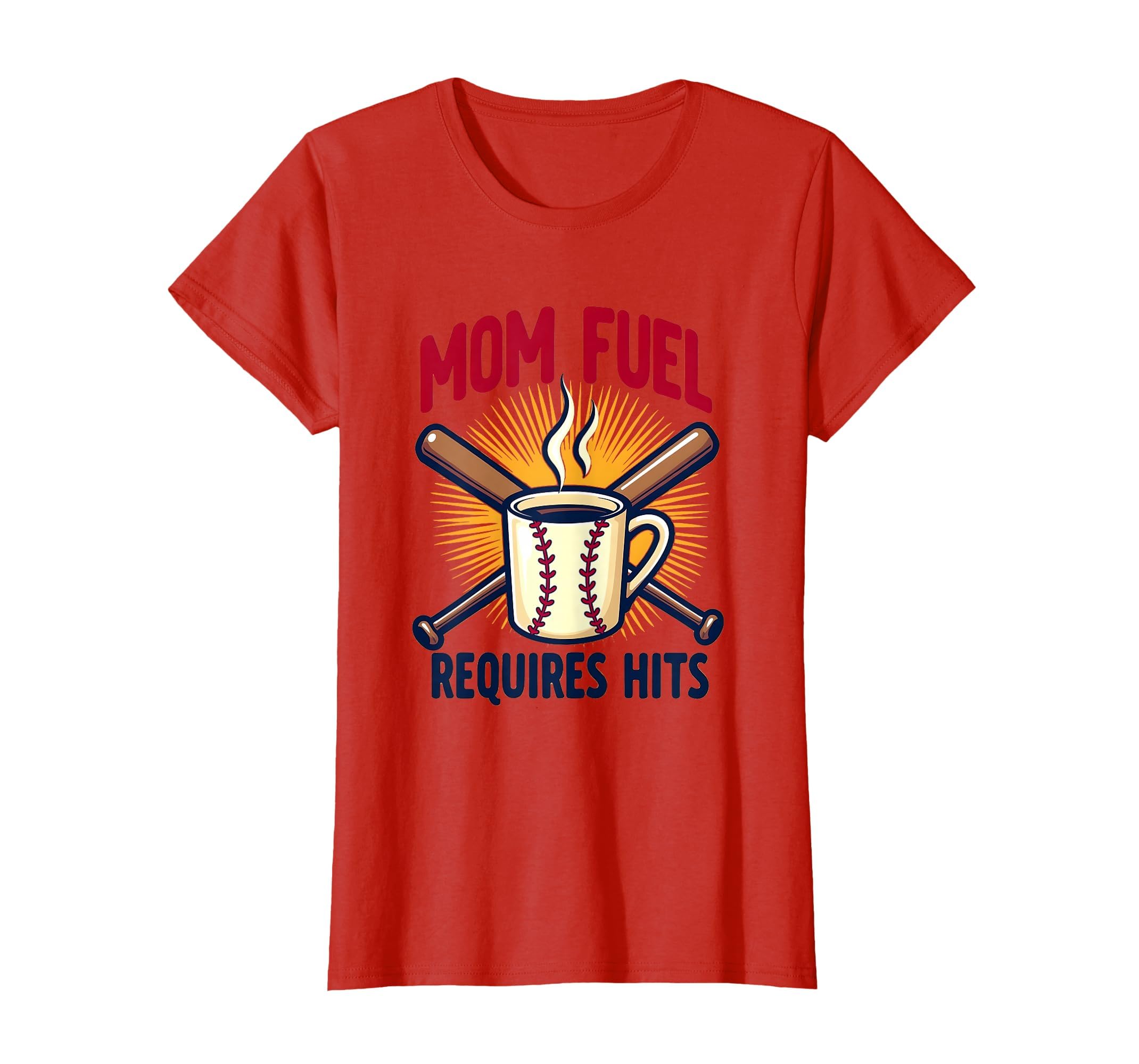 Mom Fuel Requires Hits Baseball T-Shirt - Minimalist Print Men Women - T-Shirt, Sweatshirt, Hoodie