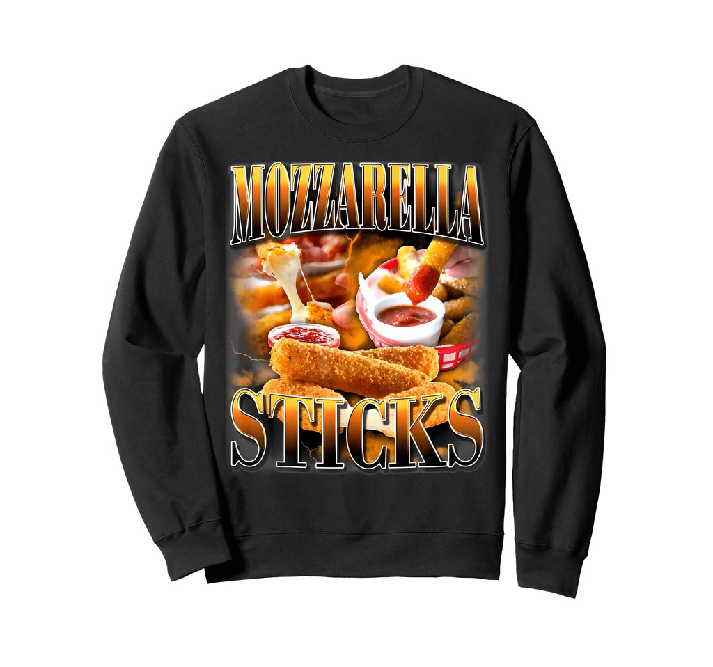 Mozzarella Cheese Sticks Bootleg Sweatshirt - Novelty Apparel Men Women - T-Shirt, Sweatshirt, Hoodie