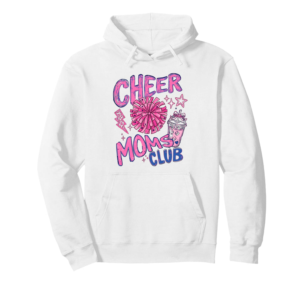 Cheer Moms Club Cheerleader Game Day Hoodie - Unique Graphic for Adults - T-Shirt, Sweatshirt, Hoodie