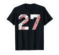 Baseball 27 Jersey Number T-Shirt - Graphic Print Men Women - T-Shirt, Sweatshirt, Hoodie