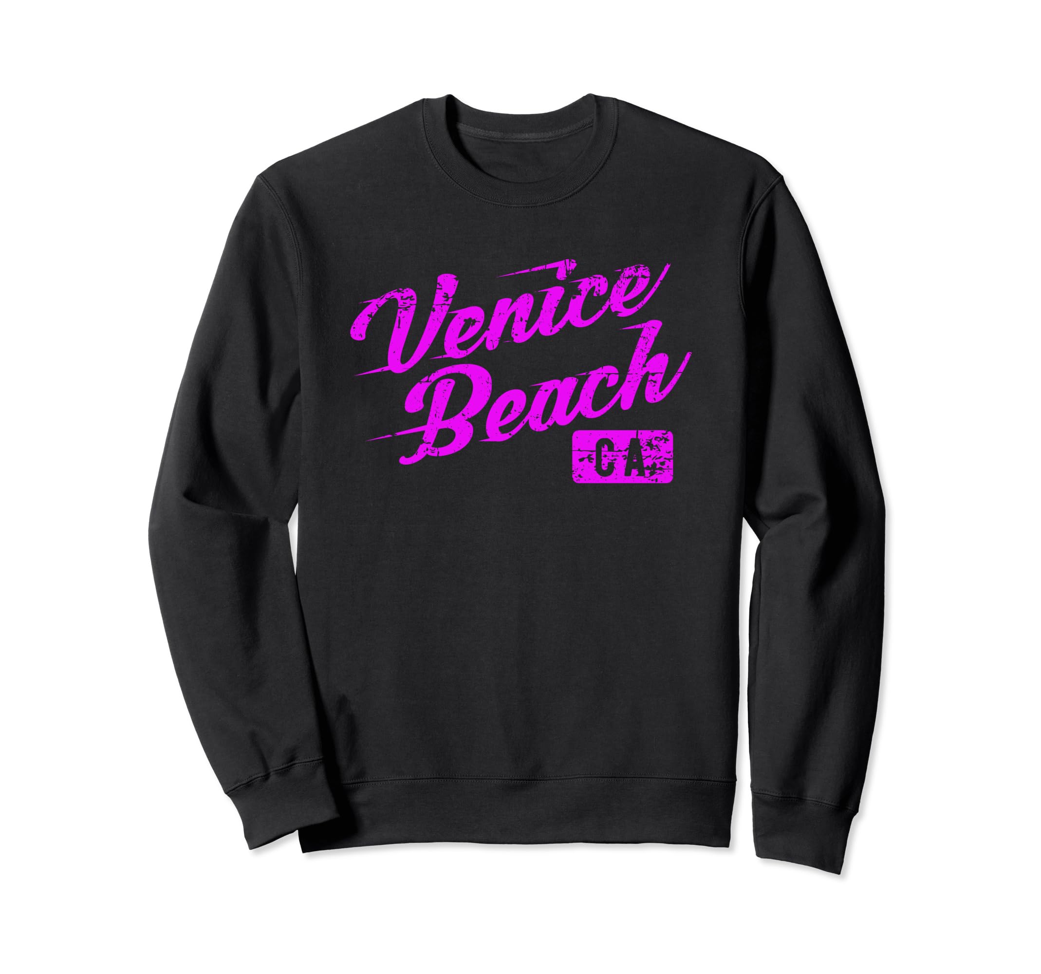 Venice Beach California Distressed Sweatshirt - Custom Art Print Unisex - T-Shirt, Sweatshirt, Hoodie