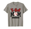T Ball Mom Red Varsity Baseball T-Shirt - Aesthetic Graphic for Adults - T-Shirt, Sweatshirt, Hoodie