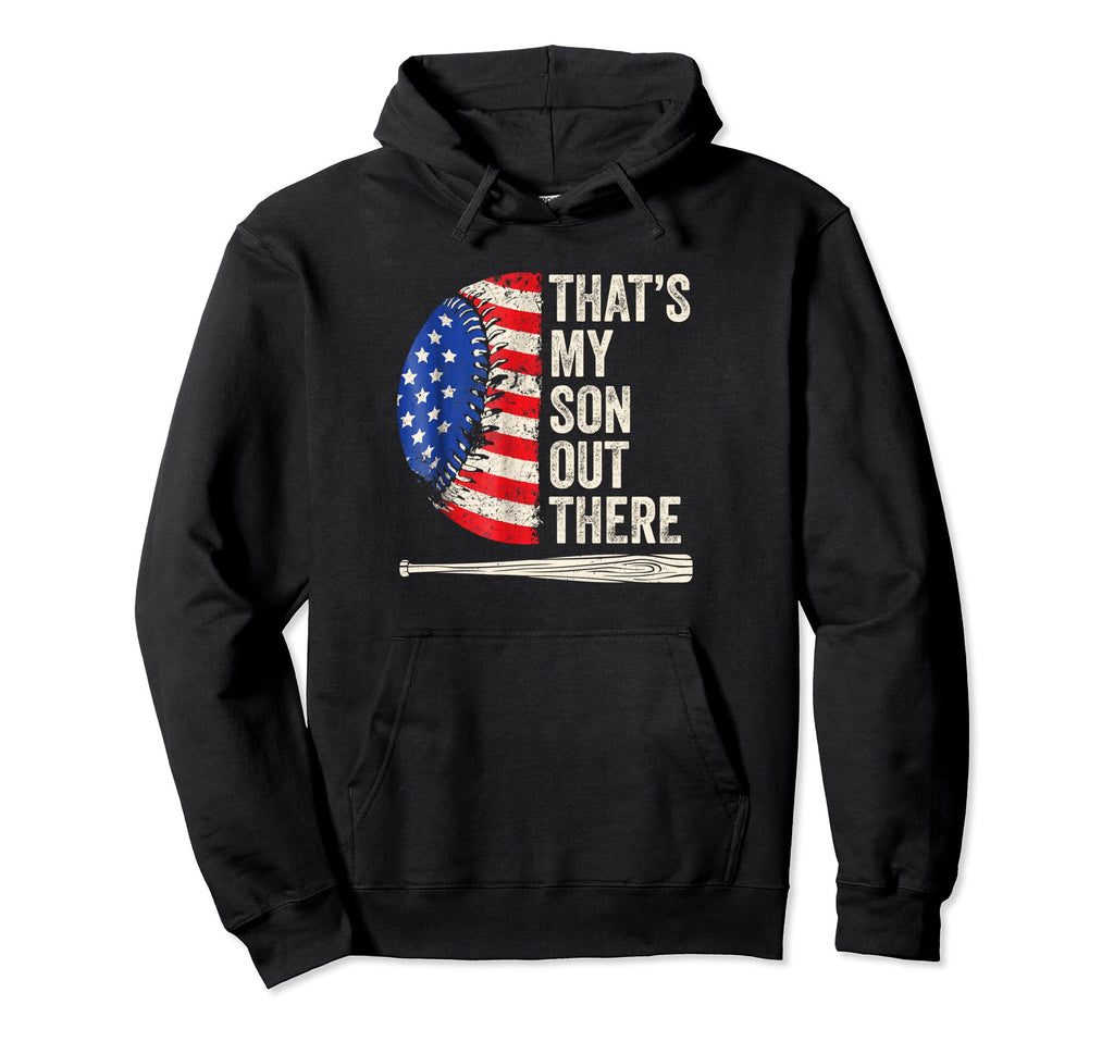 Dad Baseball Thats My Son Out Hoodie - Casual Everyday Wear Men Women - T-Shirt, Sweatshirt, Hoodie