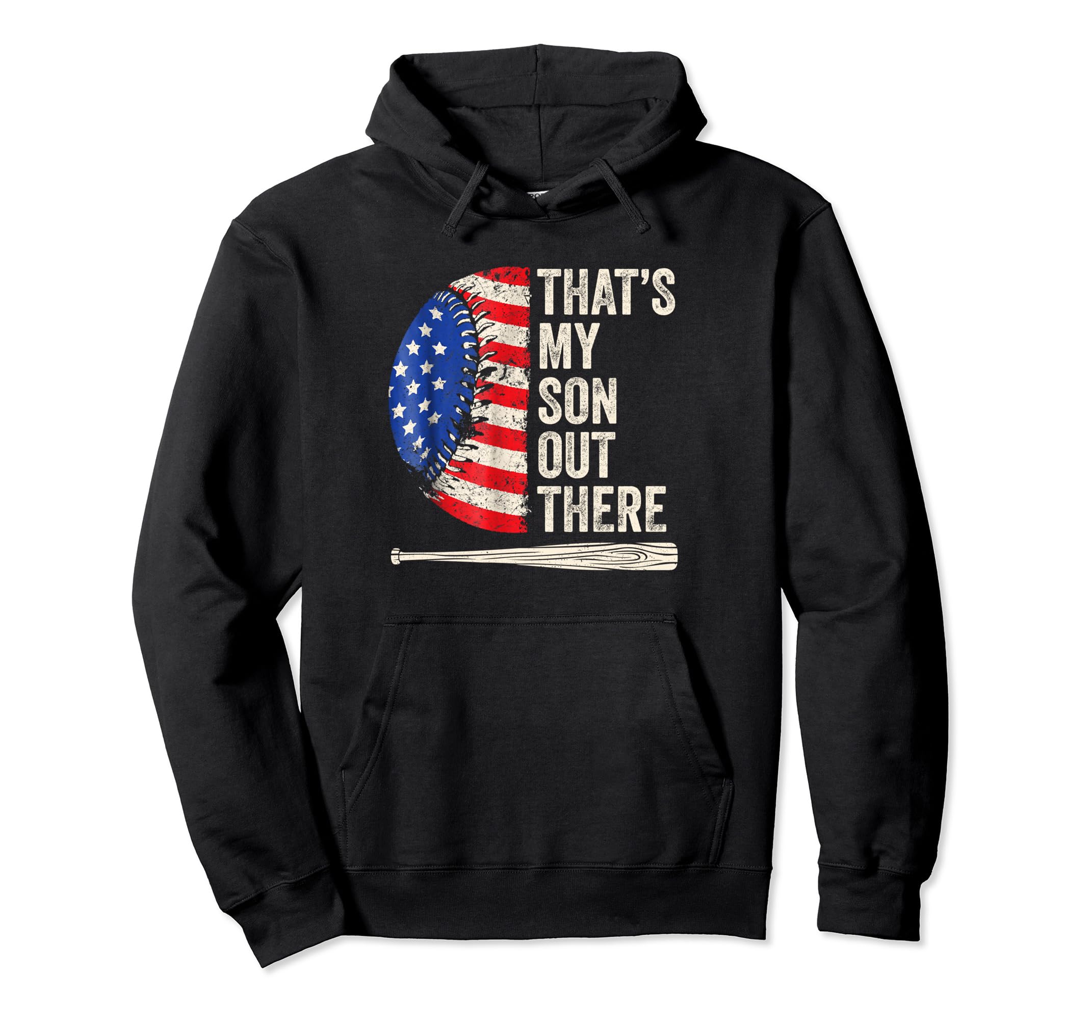 Dad Baseball Thats My Son Out Hoodie - Casual Everyday Wear Men Women - T-Shirt, Sweatshirt, Hoodie