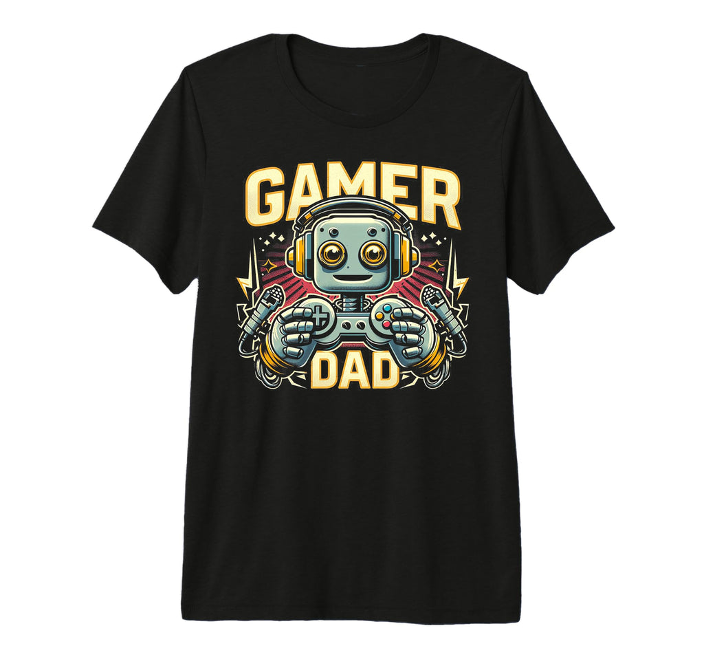 Gamer Dad Game Controller Gaming T-Shirt - Custom Art Print Men Women - T-Shirt, Sweatshirt, Hoodie
