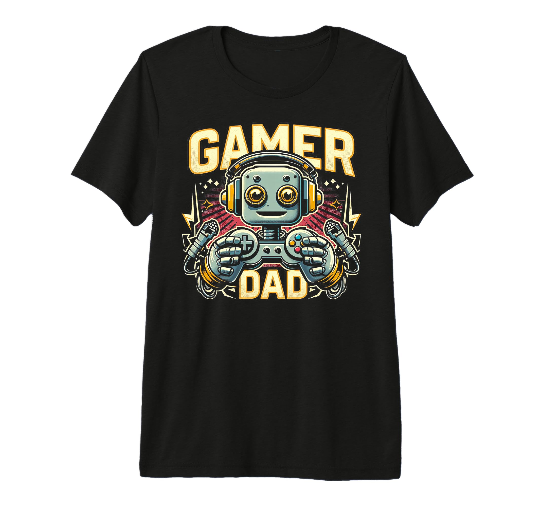 Gamer Dad Game Controller Gaming T-Shirt - Custom Art Print Men Women - T-Shirt, Sweatshirt, Hoodie