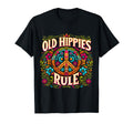 Old Hippies Rule 60S 70S Hippie T-Shirt - Minimalist Print Men Women - T-Shirt, Sweatshirt, Hoodie