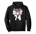 Thats My Baseball 74 Number Mom Dad 74 Hoodie - Unique Graphic for Adults - T-Shirt, Sweatshirt, Hoodie