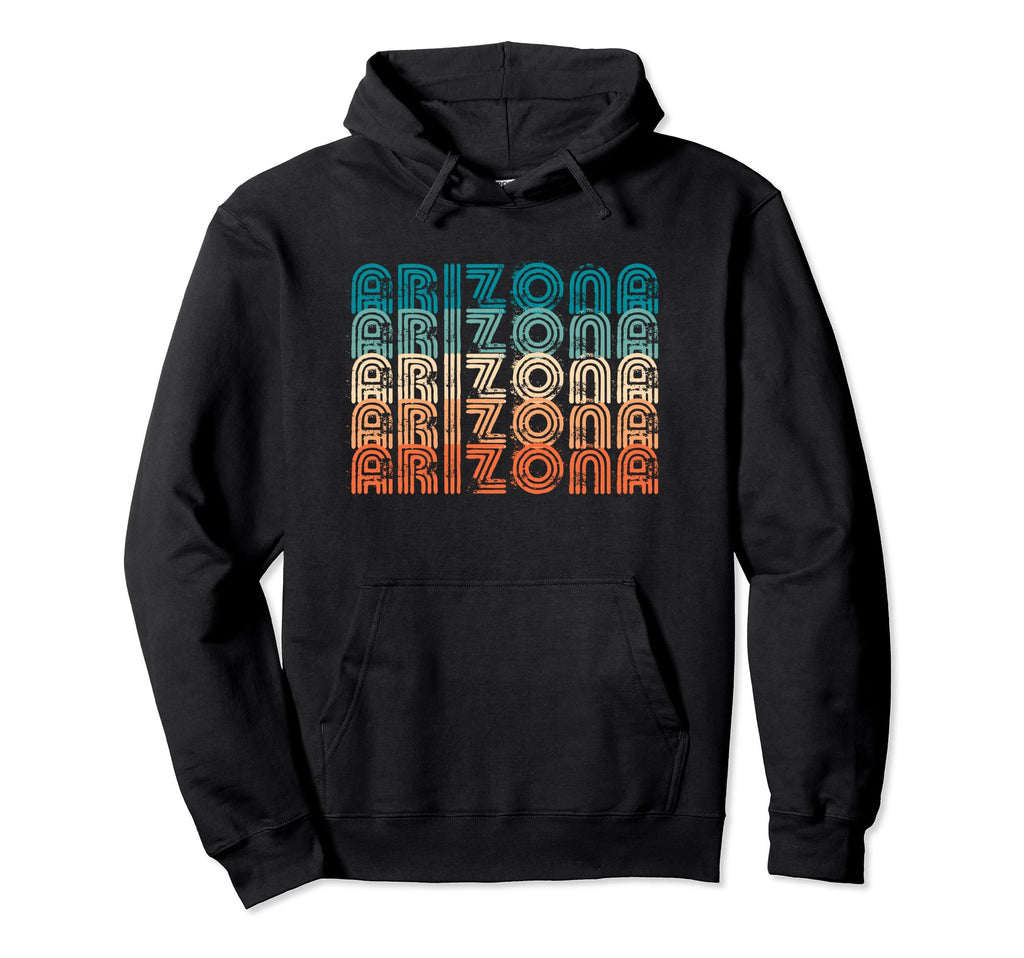 70S Arizona Distressed Typographic Hoodie - Minimalist Print for Adults - T-Shirt, Sweatshirt, Hoodie