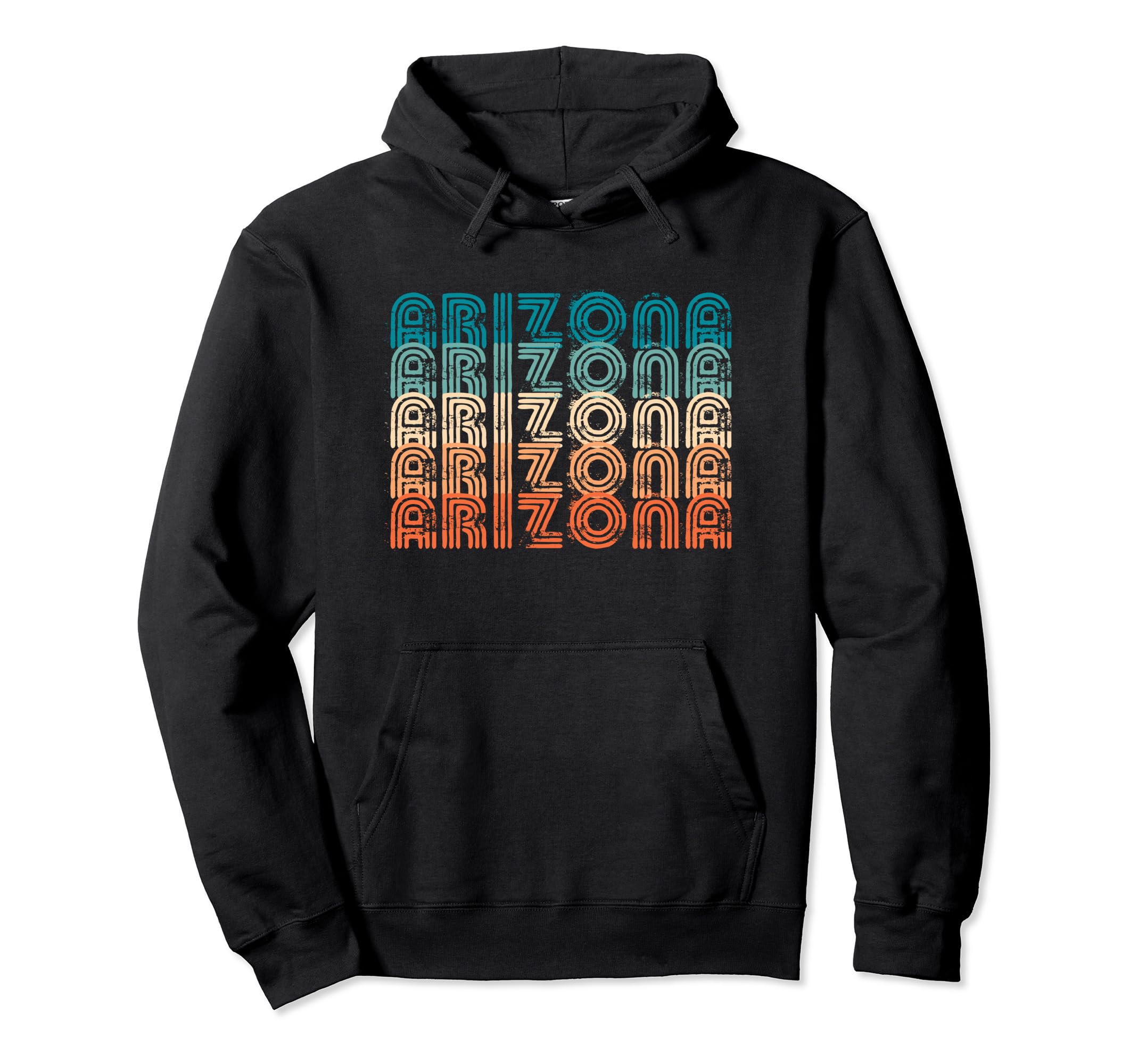 70S Arizona Distressed Typographic Hoodie - Minimalist Print for Adults - T-Shirt, Sweatshirt, Hoodie