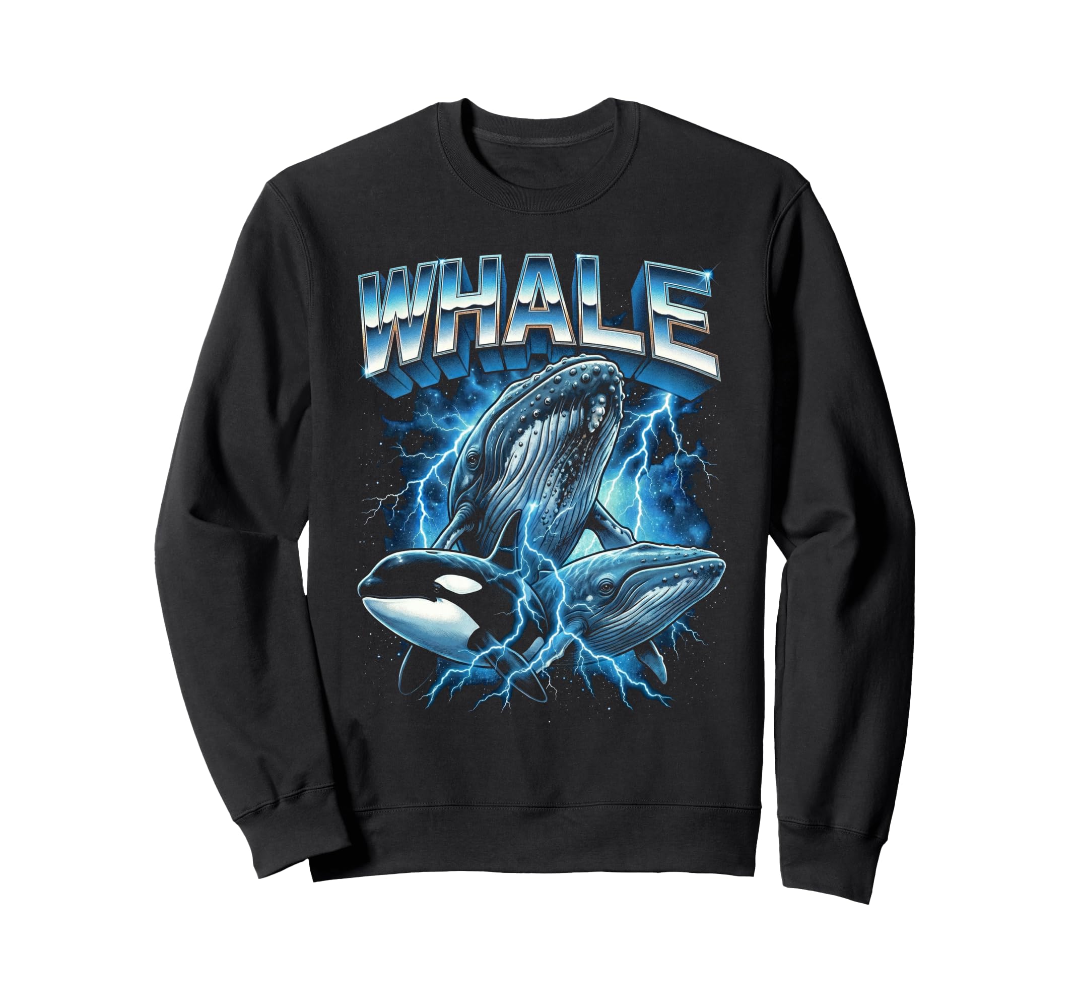 Whale 80S Funny Whale 90S Sweatshirt - Custom Art Print Men Women - T-Shirt, Sweatshirt, Hoodie