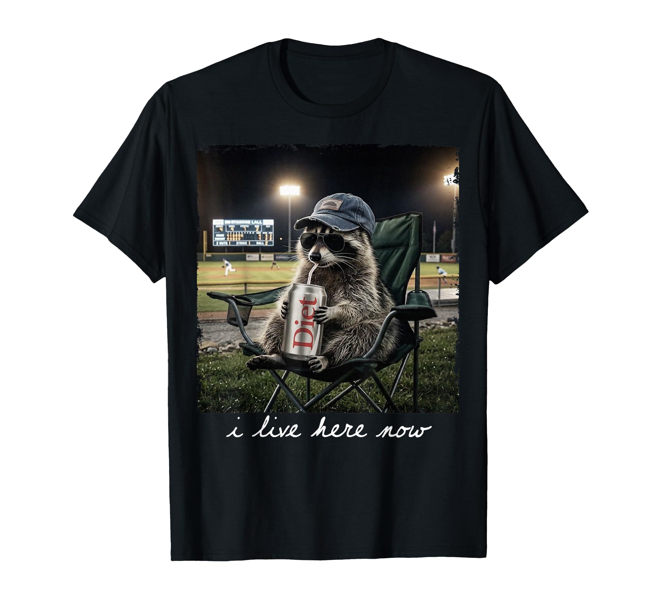 Raccoon Diet Soda Ballfield Baseball T-Shirt - Streetwear Style for Adults - T-Shirt, Sweatshirt, Hoodie