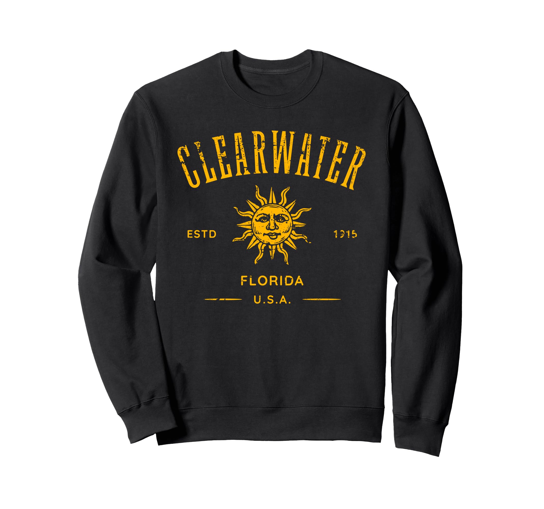 Clearwater Florida Distressed Sweatshirt - Graphic Print for Adults - T-Shirt, Sweatshirt, Hoodie