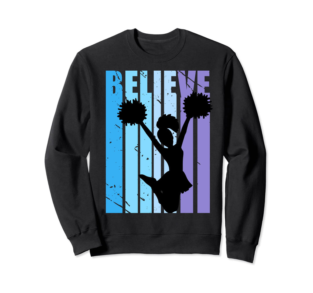 Cheerleading Pom Poms Distressed Sweatshirt - Unique Graphic Unisex - T-Shirt, Sweatshirt, Hoodie