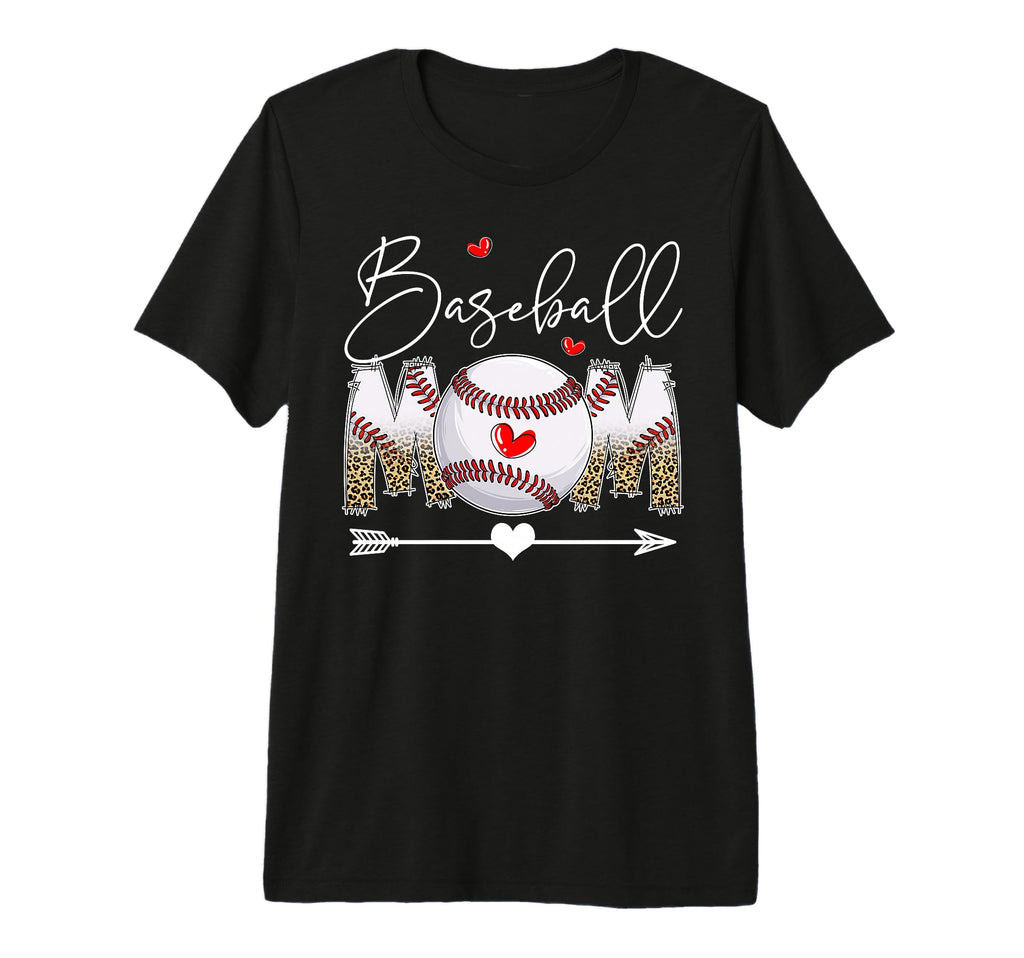 Funny Baseball Mom Leopard Baseball T-Shirt - Novelty Apparel Men Women - T-Shirt, Sweatshirt, Hoodie