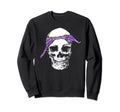 Hiphop Skull Purple Do Rag Bandana Sweatshirt - Unique Graphic for Adults - T-Shirt, Sweatshirt, Hoodie