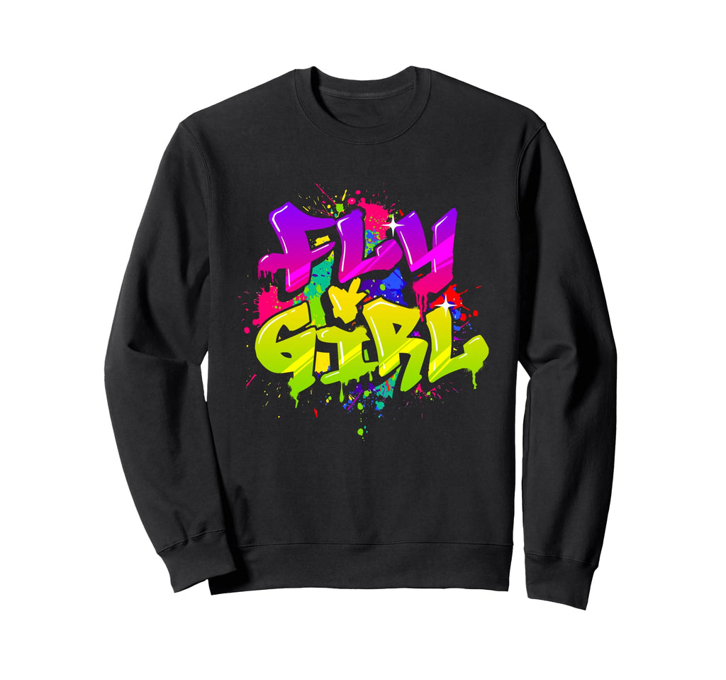 Fly 80S 90S Old School Hip Hop Sweatshirt - Minimalist Print Men Women - T-Shirt, Sweatshirt, Hoodie