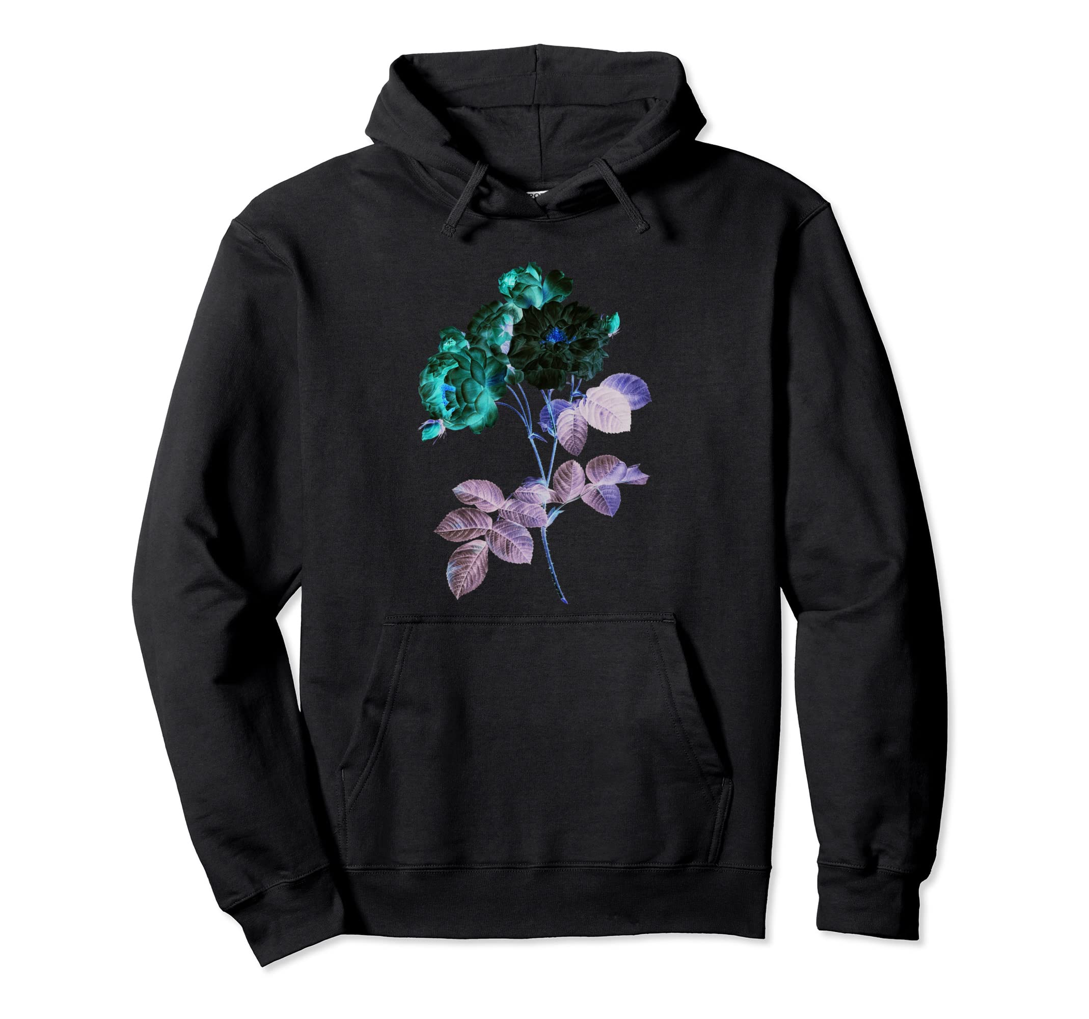Vaporwave Aesthetic Rose Flower Hoodie - Casual Everyday Wear Unisex - T-Shirt, Sweatshirt, Hoodie