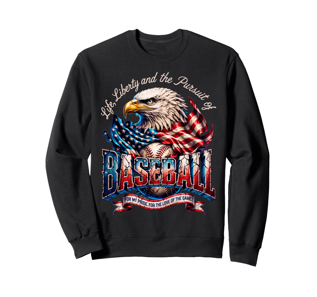 Usa Flag American Baseball Flag Proud Sweatshirt - Graphic Print Unisex - T-Shirt, Sweatshirt, Hoodie