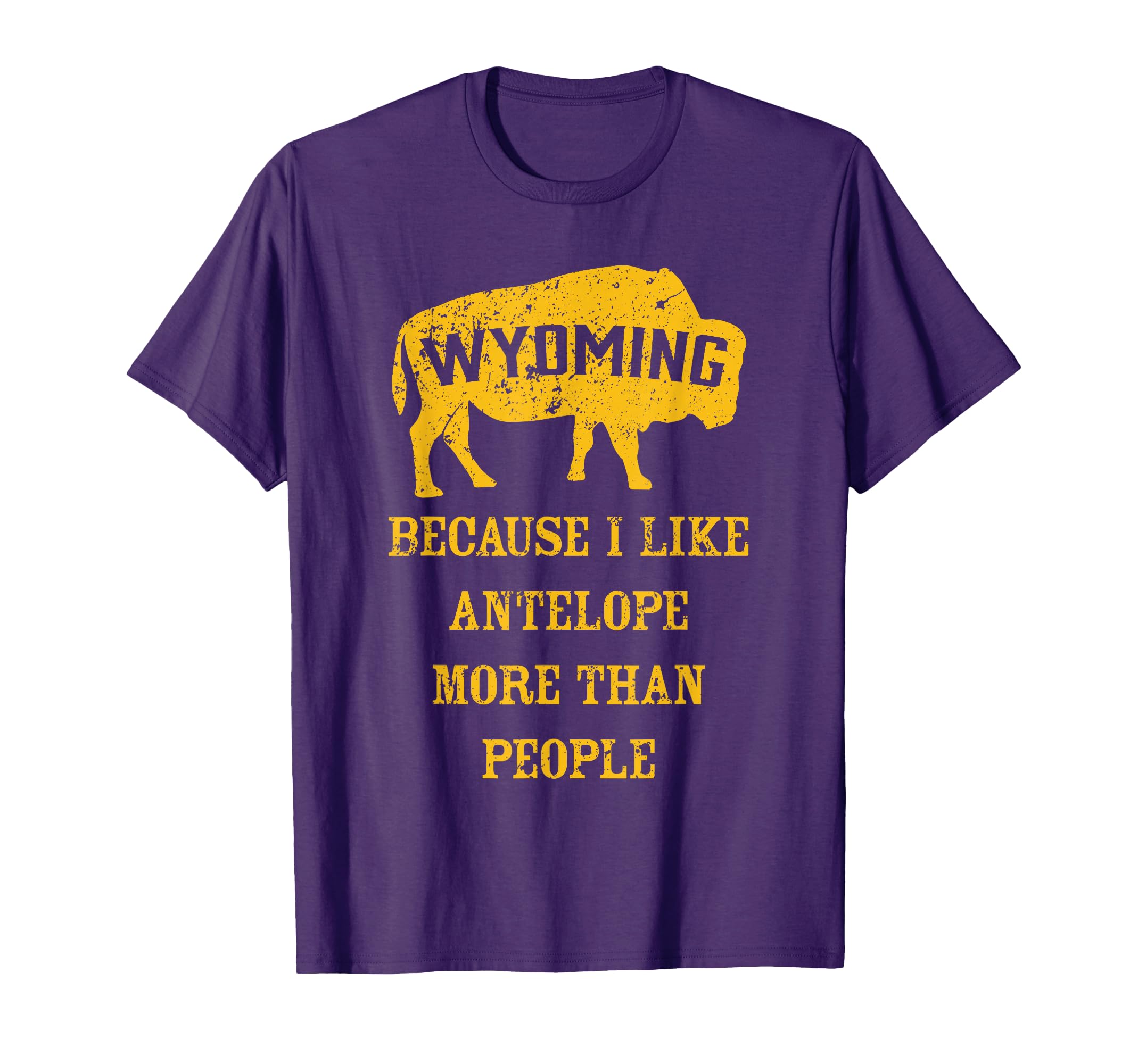 Wyoming Buffalo Distressed State Pride T-Shirt - Trendy Graphic Men Women - T-Shirt, Sweatshirt, Hoodie