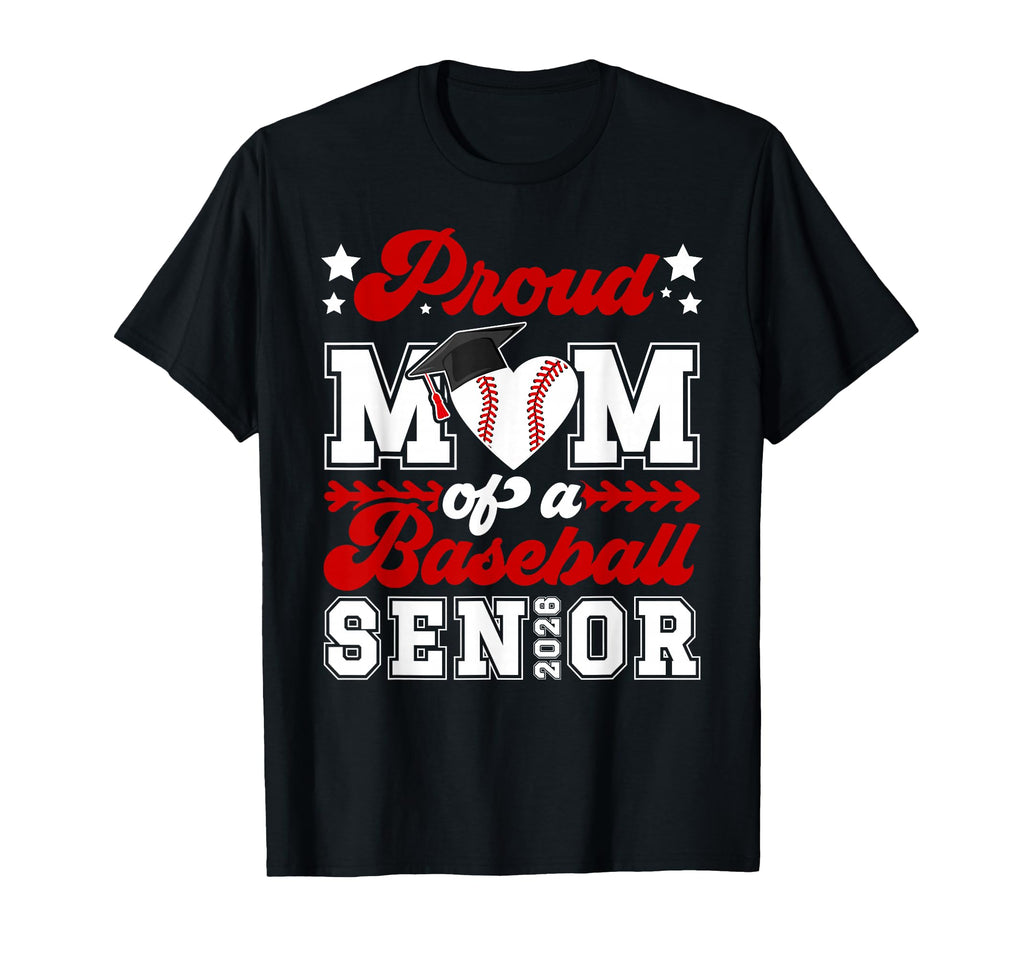 Mom Baseball Senior Mom 2026 T-Shirt - Minimalist Print for Adults - T-Shirt, Sweatshirt, Hoodie