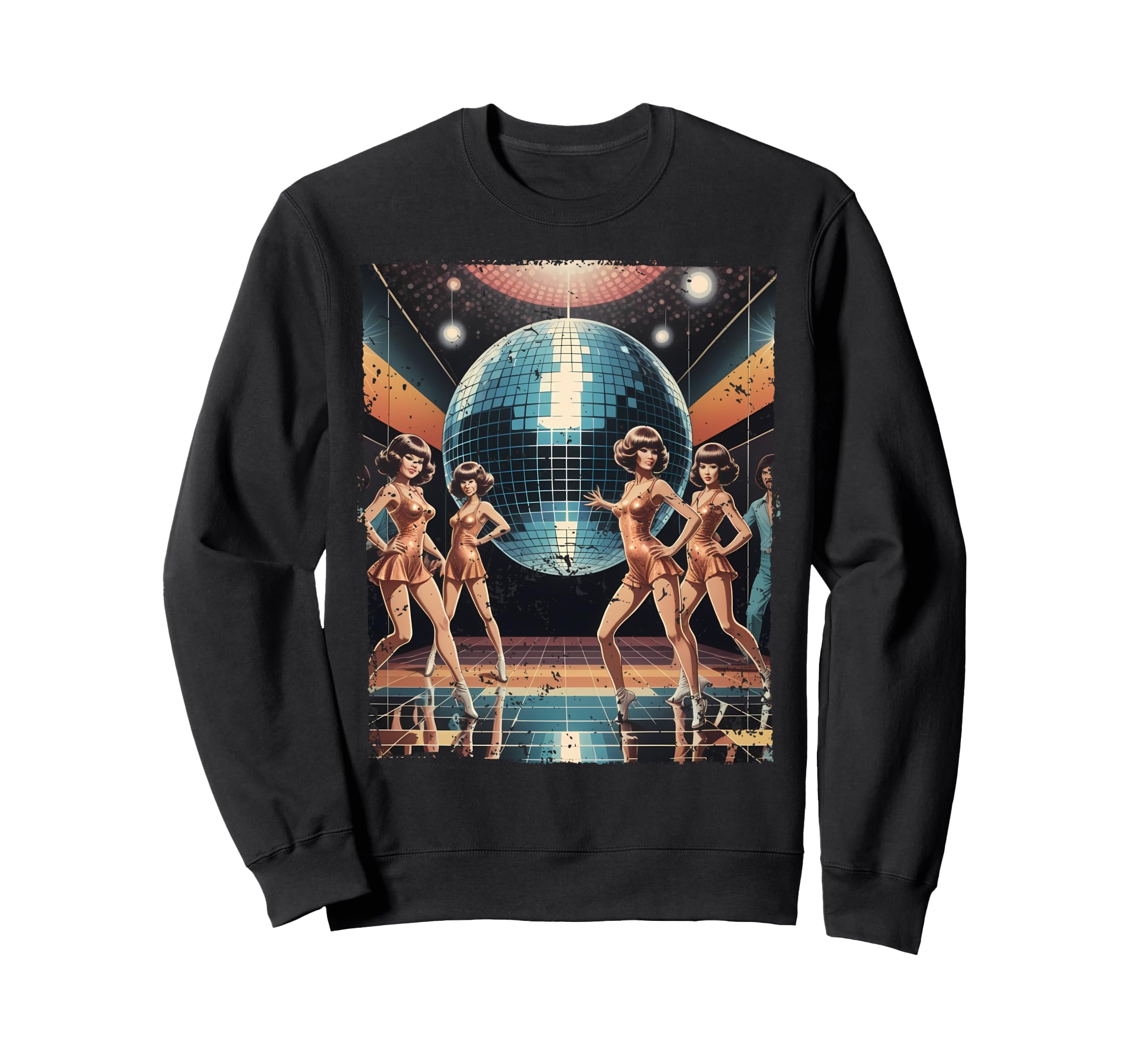 Aesthetic Disco Ball Party Sweatshirt - Trendy Graphic Unisex - T-Shirt, Sweatshirt, Hoodie