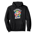 Baseball Dad Tie Dye Colorful Hoodie - Minimalist Print Men Women - T-Shirt, Sweatshirt, Hoodie