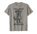 Cowboy Raccoon Yall Best Skedaddle T-Shirt - Aesthetic Graphic Men Women - T-Shirt, Sweatshirt, Hoodie